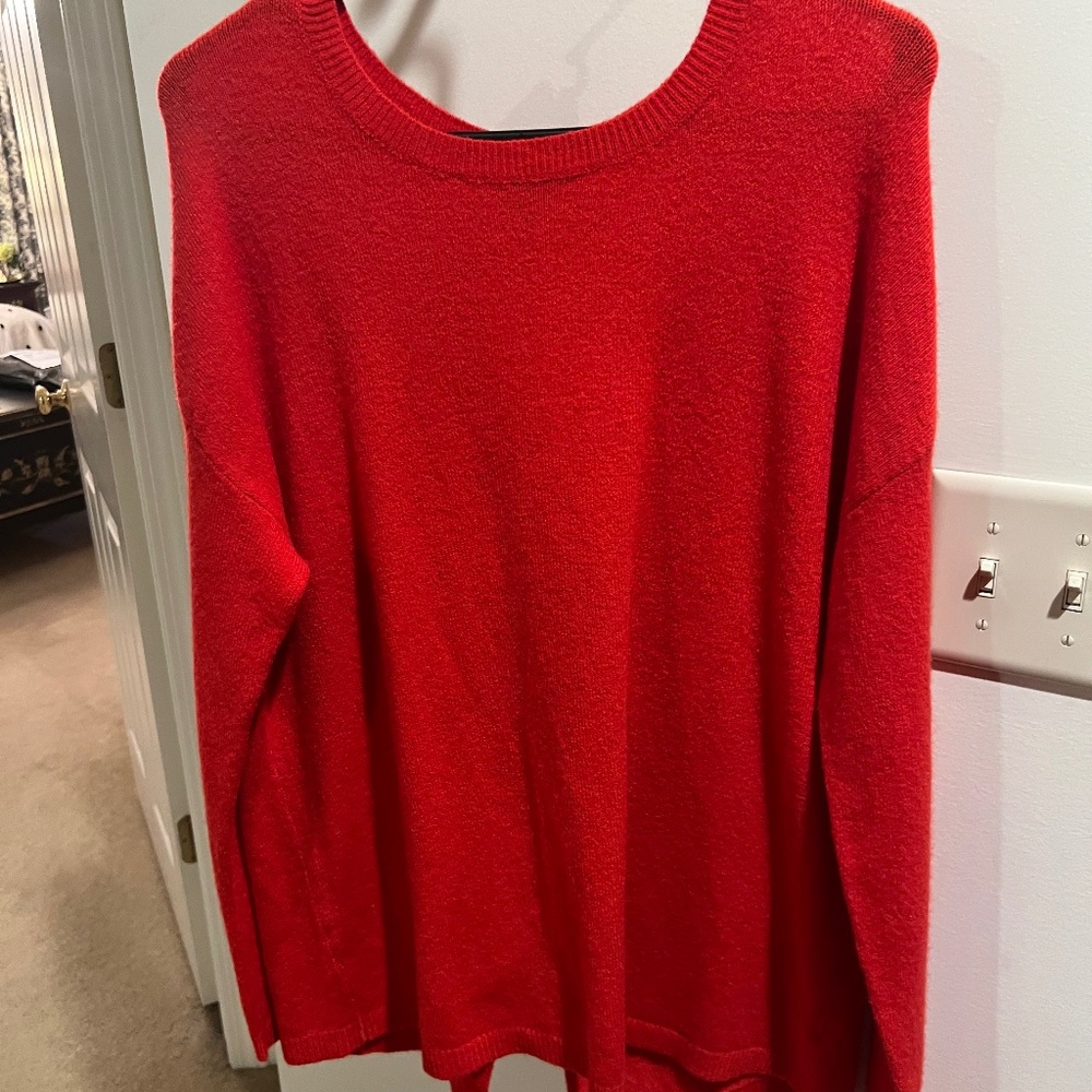 Halogen BOW back sweater long sleeve top